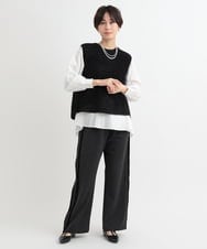 ZMLCB20128 al'aise modulation(アレーズモジュレーション) サイドフリンジラインパンツ ダークグレー