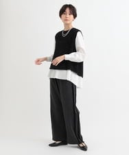 ZMLCB20128 al'aise modulation(アレーズモジュレーション) サイドフリンジラインパンツ ダークグレー