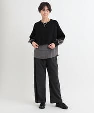 ZMLCB20128 al'aise modulation(アレーズモジュレーション) サイドフリンジラインパンツ ダークグレー