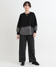 ZMLCB20128 al'aise modulation(アレーズモジュレーション) サイドフリンジラインパンツ ダークグレー