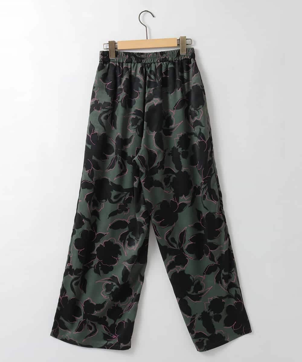 ZMLCE03160 al'aise modulation(アレーズモジュレーション) フラワープリントイージーパンツ グリーン