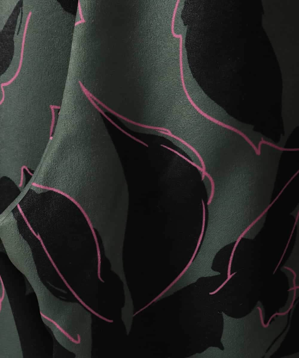 ZMLCE03160 al'aise modulation(アレーズモジュレーション) フラワープリントイージーパンツ グリーン