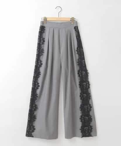 ZMLCE04178 al'aise modulation サイド刺繍ツータックワイドパンツ