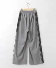 ZMLCE04178 al'aise modulation(アレーズモジュレーション) サイド刺繍ツータックワイドパンツ グレー