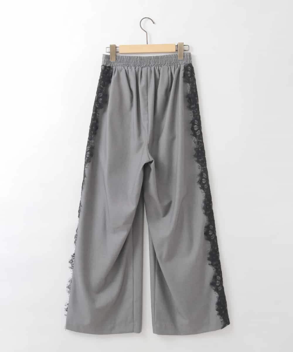 ZMLCE04178 al'aise modulation(アレーズモジュレーション) サイド刺繍ツータックワイドパンツ グレー