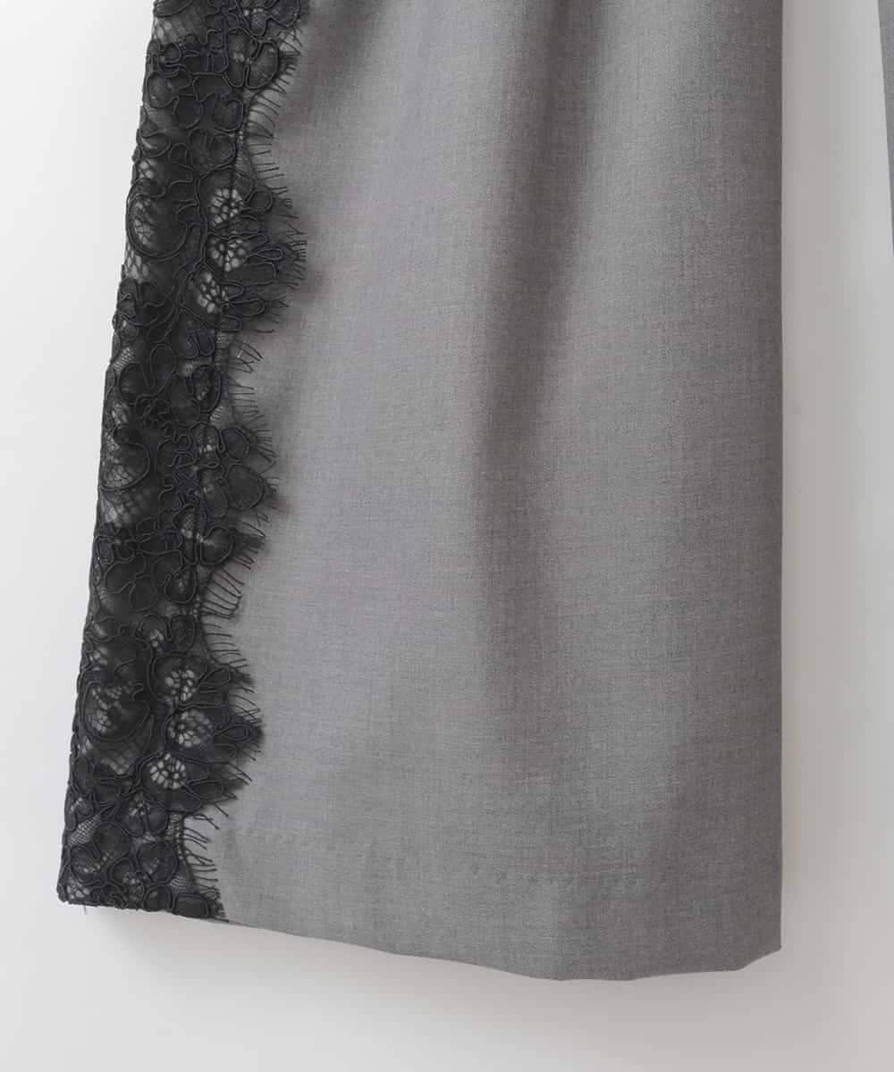 ZMLCE04178 al'aise modulation(アレーズモジュレーション) サイド刺繍ツータックワイドパンツ グレー