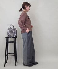 ZMLCE07128 al'aise modulation(アレーズモジュレーション) カットソー切り替えワイドパンツ グレー