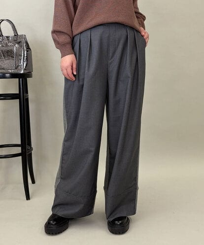 ZMLCE07128 al'aise modulation カットソー切り替えワイドパンツ