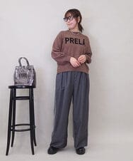 ZMLCE07128 al'aise modulation(アレーズモジュレーション) カットソー切り替えワイドパンツ グレー