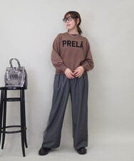 ZMLCE07128 al'aise modulation(アレーズモジュレーション) カットソー切り替えワイドパンツ グレー