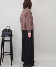 ZMLCE07128 al'aise modulation(アレーズモジュレーション) カットソー切り替えワイドパンツ ブラック