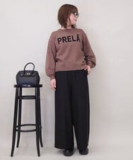 ZMLCE07128 al'aise modulation(アレーズモジュレーション) カットソー切り替えワイドパンツ ブラック