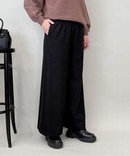 ZMLCE07128 al'aise modulation(アレーズモジュレーション) カットソー切り替えワイドパンツ ブラック