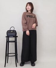 ZMLCE07128 al'aise modulation(アレーズモジュレーション) カットソー切り替えワイドパンツ ブラック