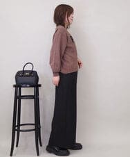 ZMLCE07128 al'aise modulation(アレーズモジュレーション) カットソー切り替えワイドパンツ ブラック