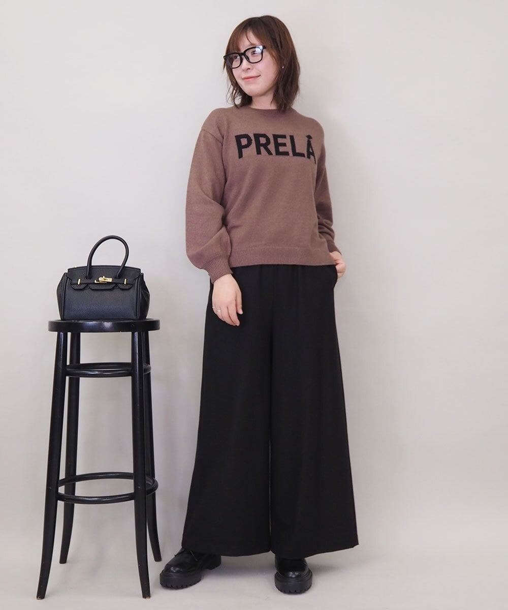 ZMLCE07128 al'aise modulation(アレーズモジュレーション) カットソー切り替えワイドパンツ ブラック