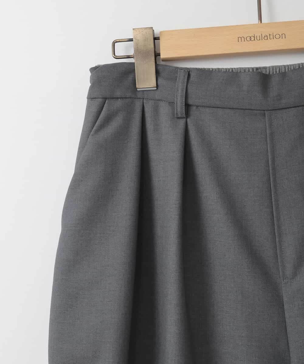 ZMLCE07128 al'aise modulation(アレーズモジュレーション) カットソー切り替えワイドパンツ グレー