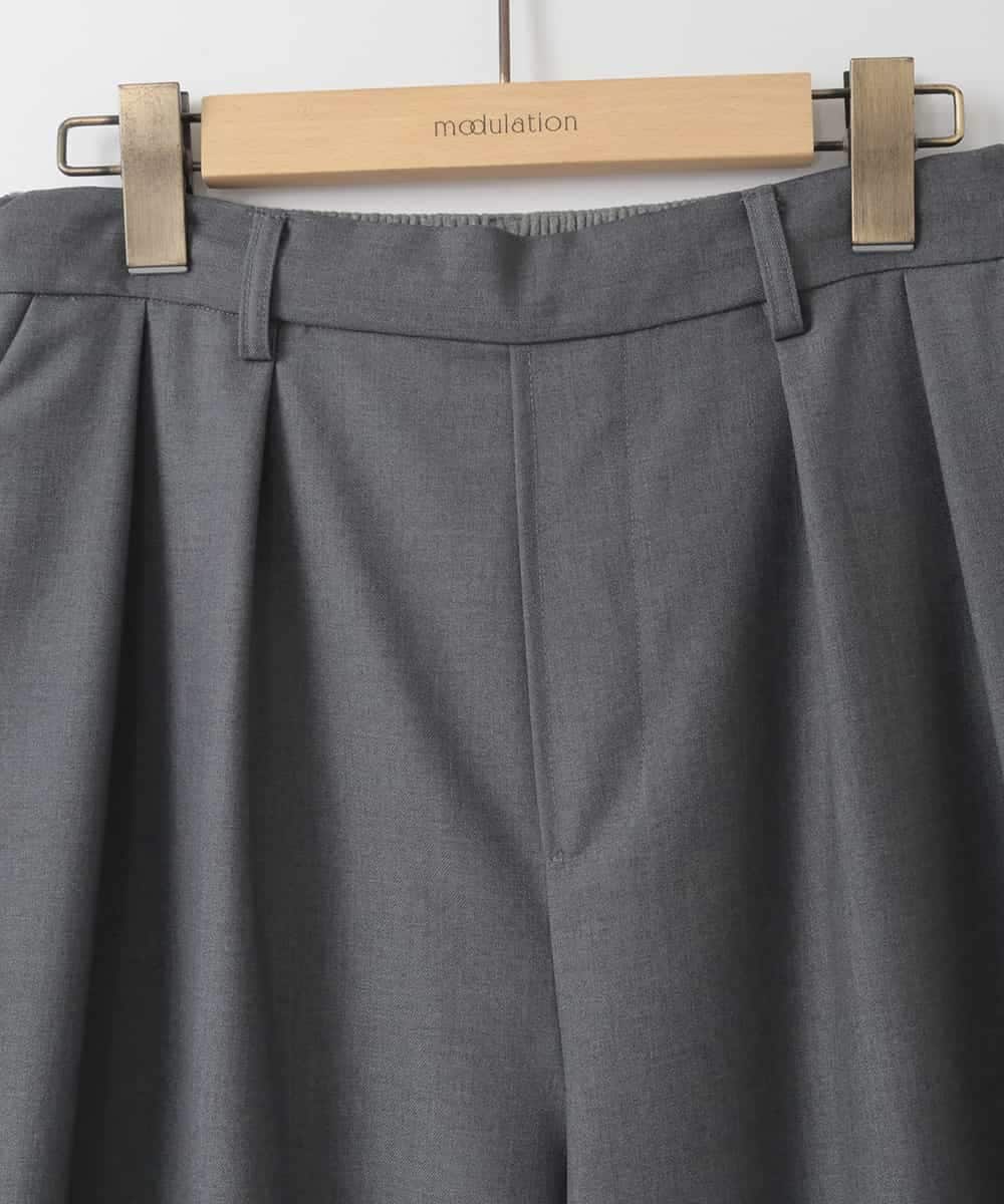 ZMLCE07128 al'aise modulation(アレーズモジュレーション) カットソー切り替えワイドパンツ グレー