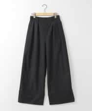 ZMLCE07128 al'aise modulation(アレーズモジュレーション) カットソー切り替えワイドパンツ ブラック