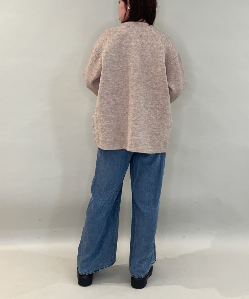 ZMLCE41170 al'aise modulation(アレーズモジュレーション) ワイドタックテンセルデニムパンツ ネイビー