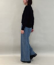 ZMLCE41170 al'aise modulation(アレーズモジュレーション) ワイドタックテンセルデニムパンツ ネイビー