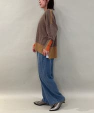 ZMLCE41170 al'aise modulation(アレーズモジュレーション) ワイドタックテンセルデニムパンツ ネイビー