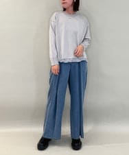 ZMLCE41170 al'aise modulation(アレーズモジュレーション) ワイドタックテンセルデニムパンツ ネイビー