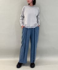 ZMLCE41170 al'aise modulation(アレーズモジュレーション) ワイドタックテンセルデニムパンツ ネイビー