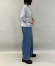 ZMLCE41170 al'aise modulation(アレーズモジュレーション) ワイドタックテンセルデニムパンツ ネイビー