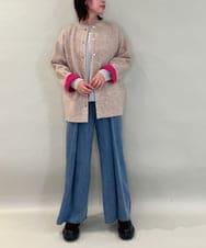 ZMLCE41170 al'aise modulation(アレーズモジュレーション) ワイドタックテンセルデニムパンツ ネイビー