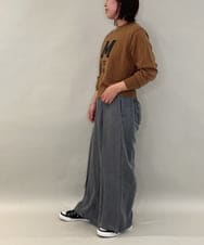 ZMLCE41170 al'aise modulation(アレーズモジュレーション) ワイドタックテンセルデニムパンツ ブラック