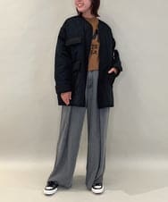 ZMLCE41170 al'aise modulation(アレーズモジュレーション) ワイドタックテンセルデニムパンツ ブラック