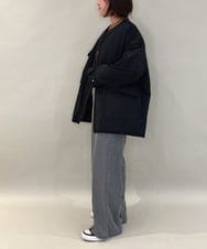 ZMLCE41170 al'aise modulation(アレーズモジュレーション) ワイドタックテンセルデニムパンツ ブラック