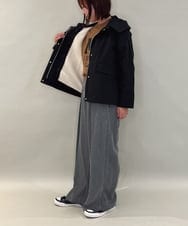 ZMLCE41170 al'aise modulation(アレーズモジュレーション) ワイドタックテンセルデニムパンツ ブラック