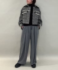 ZMLCE41170 al'aise modulation(アレーズモジュレーション) ワイドタックテンセルデニムパンツ ブラック