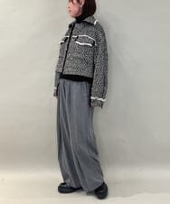 ZMLCE41170 al'aise modulation(アレーズモジュレーション) ワイドタックテンセルデニムパンツ ブラック