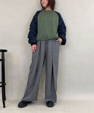 ZMLCE41170 al'aise modulation(アレーズモジュレーション) ワイドタックテンセルデニムパンツ ブラック