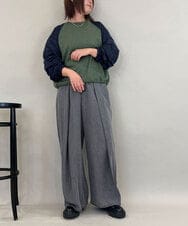 ZMLCE41170 al'aise modulation(アレーズモジュレーション) ワイドタックテンセルデニムパンツ ブラック