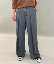 ZMLCE41170 al'aise modulation(アレーズモジュレーション) ワイドタックテンセルデニムパンツ ブラック