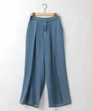 ZMLCE41170 al'aise modulation(アレーズモジュレーション) ワイドタックテンセルデニムパンツ ネイビー