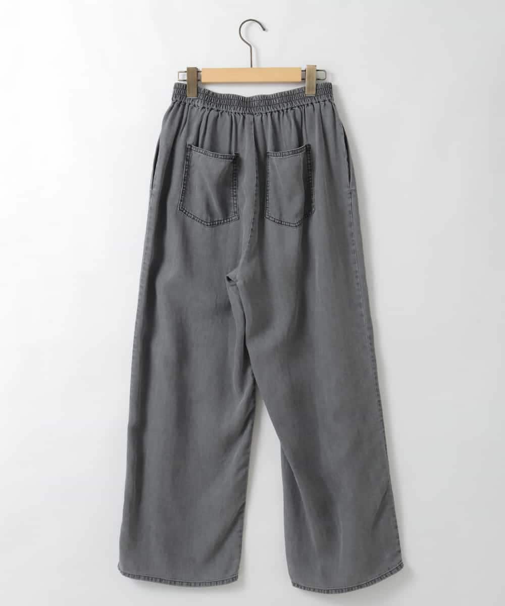 ZMLCE41170 al'aise modulation(アレーズモジュレーション) ワイドタックテンセルデニムパンツ ブラック