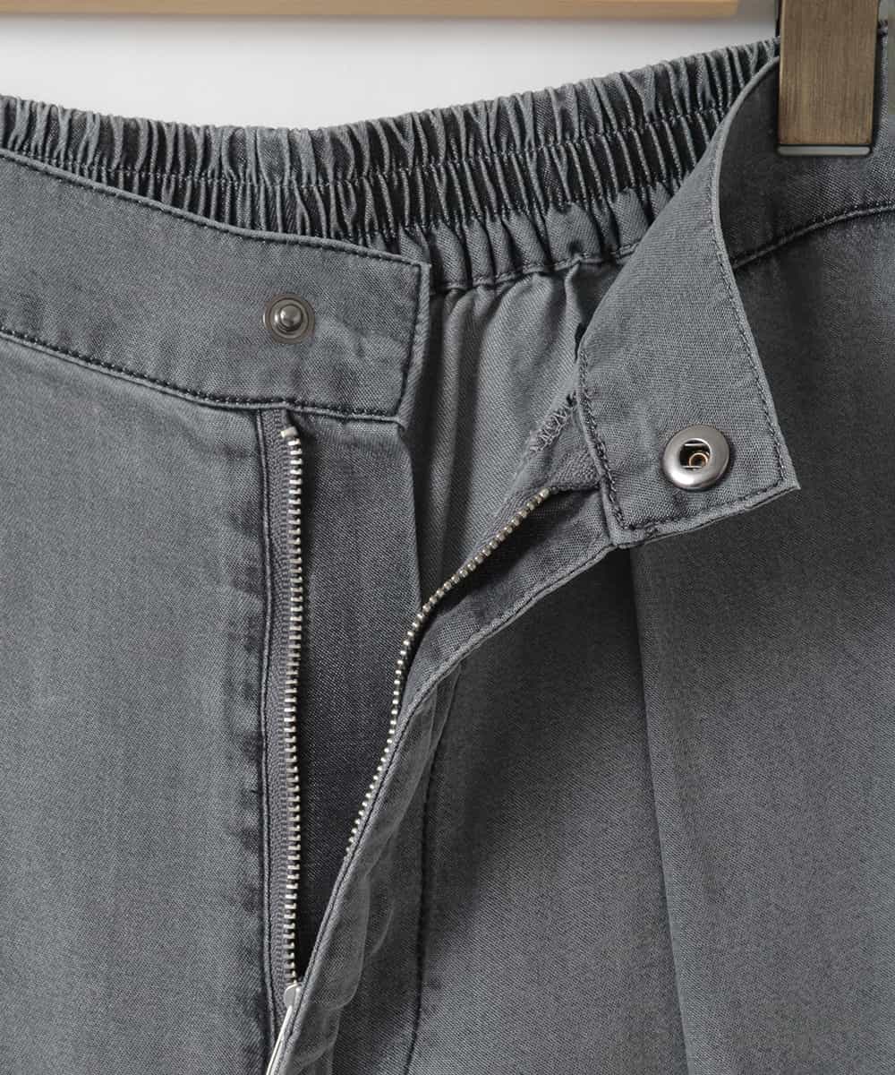 ZMLCE41170 al'aise modulation(アレーズモジュレーション) ワイドタックテンセルデニムパンツ ブラック