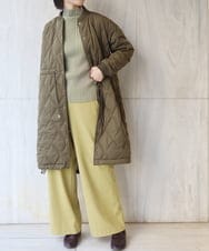 ZMLCT03148 al'aise modulation(アレーズモジュレーション) 【日本製】ウォームストレッチワイドパンツ マスタード