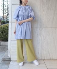 ZMLCT03148 al'aise modulation(アレーズモジュレーション) 【日本製】ウォームストレッチワイドパンツ マスタード
