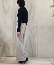 ZMLCT03148 al'aise modulation(アレーズモジュレーション) 【日本製】ウォームストレッチワイドパンツ ライトグレー