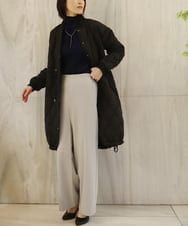 ZMLCT03148 al'aise modulation(アレーズモジュレーション) 【日本製】ウォームストレッチワイドパンツ ライトグレー