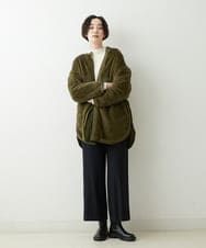 ZMLCT03148 al'aise modulation(アレーズモジュレーション) 【日本製】ウォームストレッチワイドパンツ ブラック