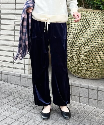 ZMLCW01140  ベロアワイドパンツ
