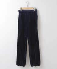 ZMLCW01140 al'aise modulation(アレーズモジュレーション) ベロアワイドパンツ ネイビー
