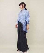 ZMLEE01105 al'aise modulation(アレーズモジュレーション) 【セットアップ対応】【洗える】フルダルワイドパンツ ネイビー